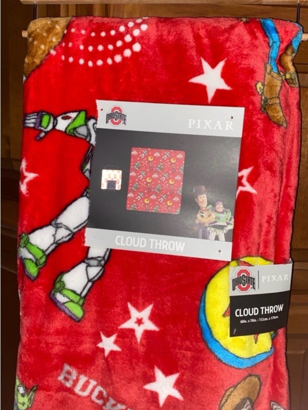 Pixar x Ohio State Toy Story Red Cloud Throw Blanket